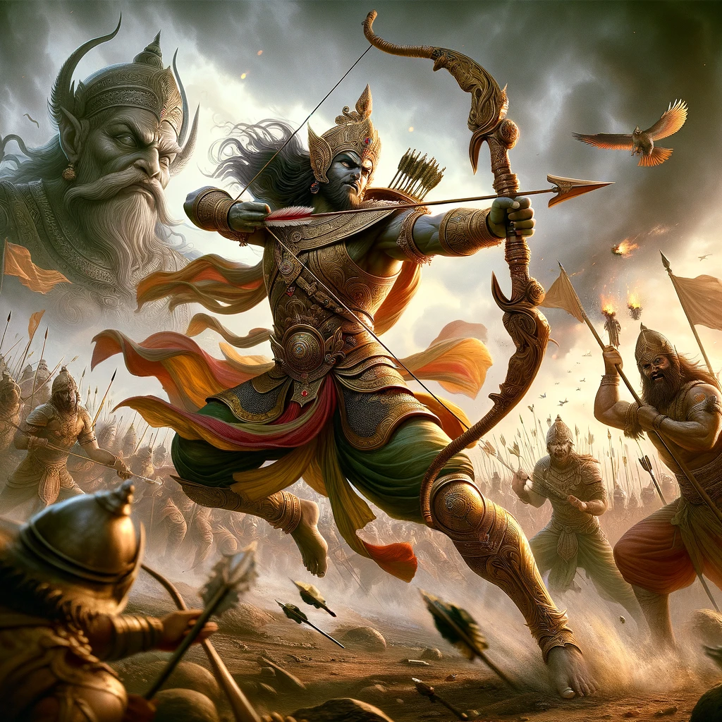 Indrajit Battles with Rama and Lakshmana